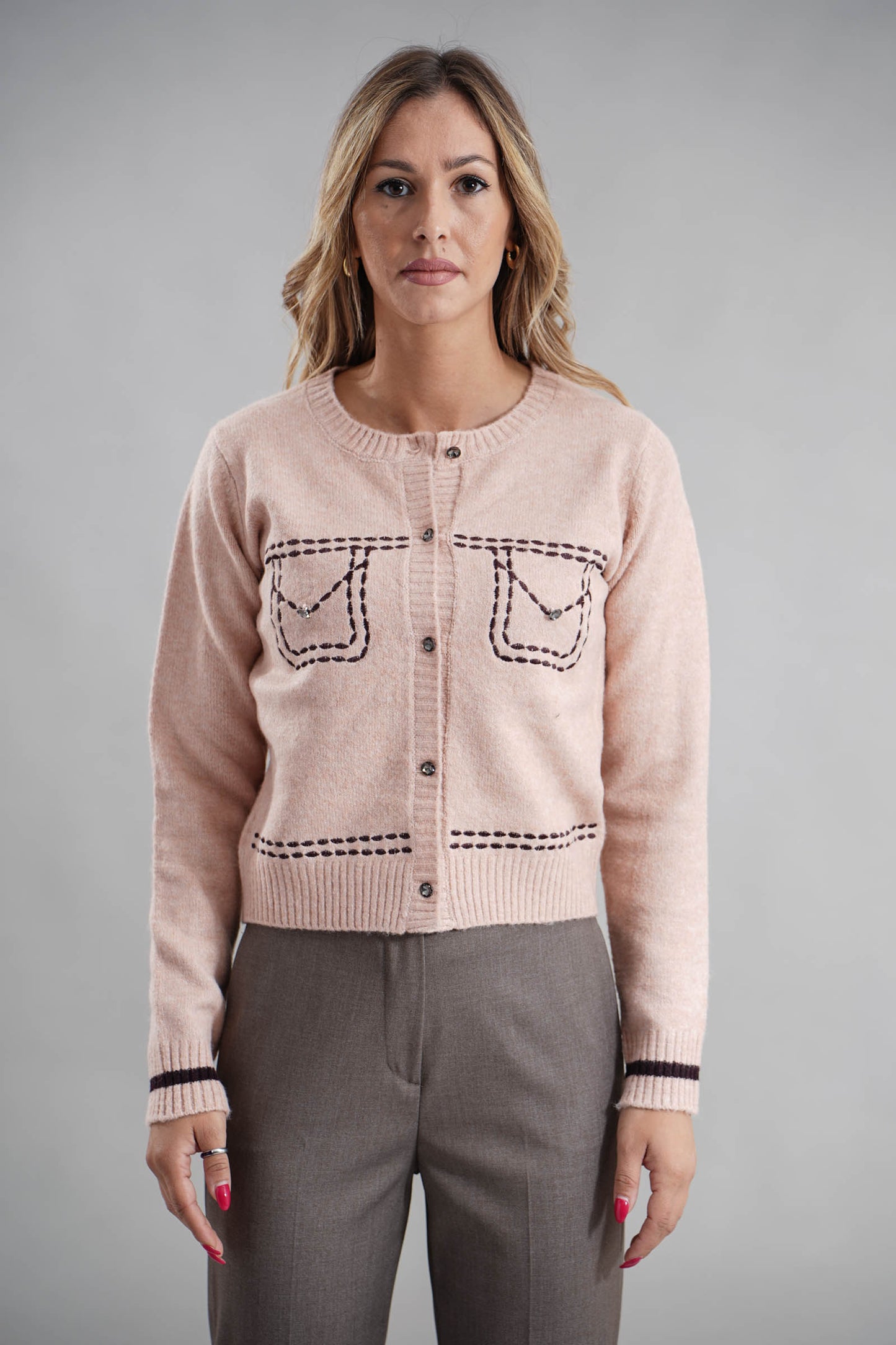 IL THE DELLE 5 Cardigan con tasche ricamate SERJEY