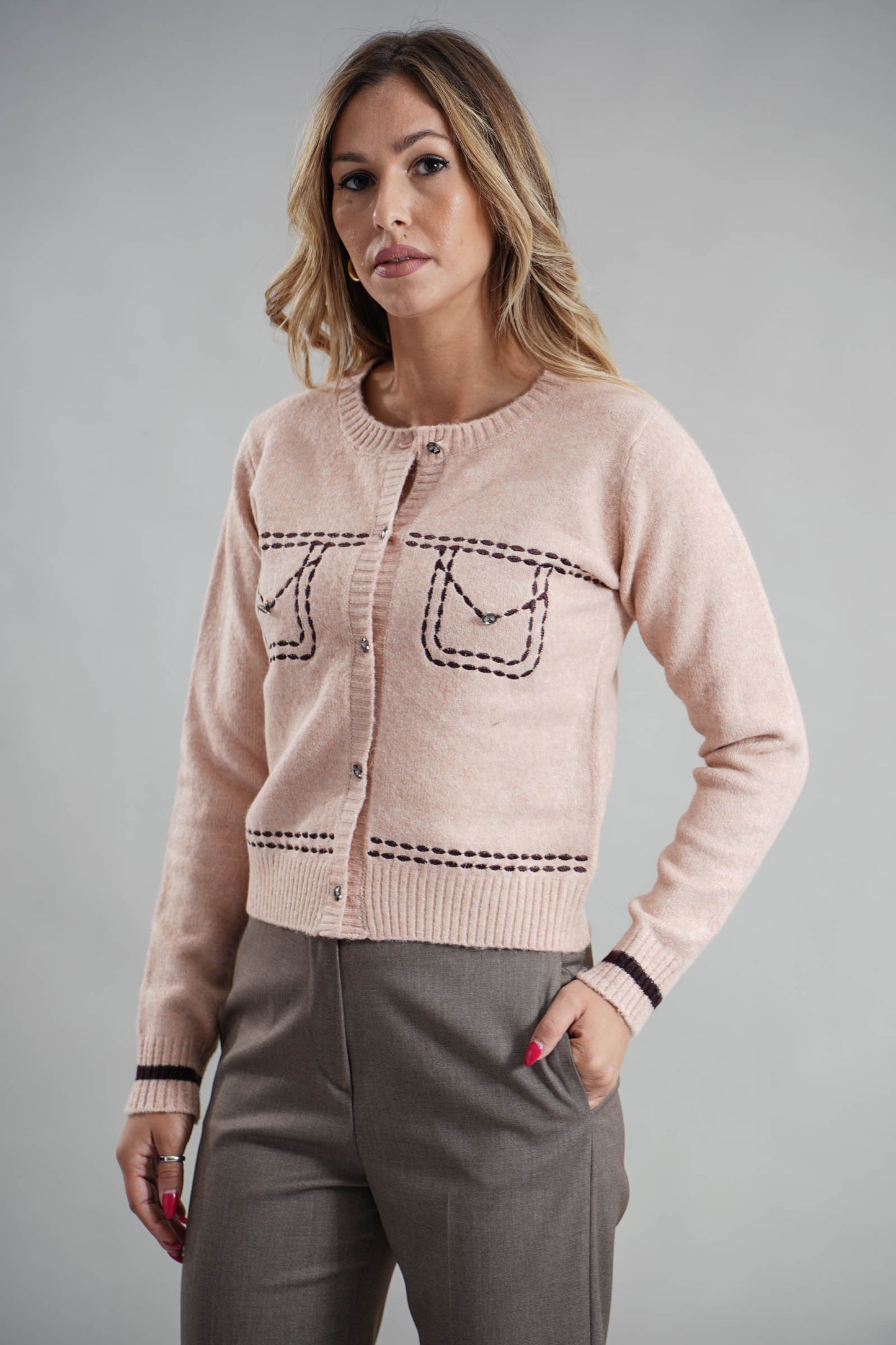 IL THE DELLE 5 Cardigan con tasche ricamate SERJEY