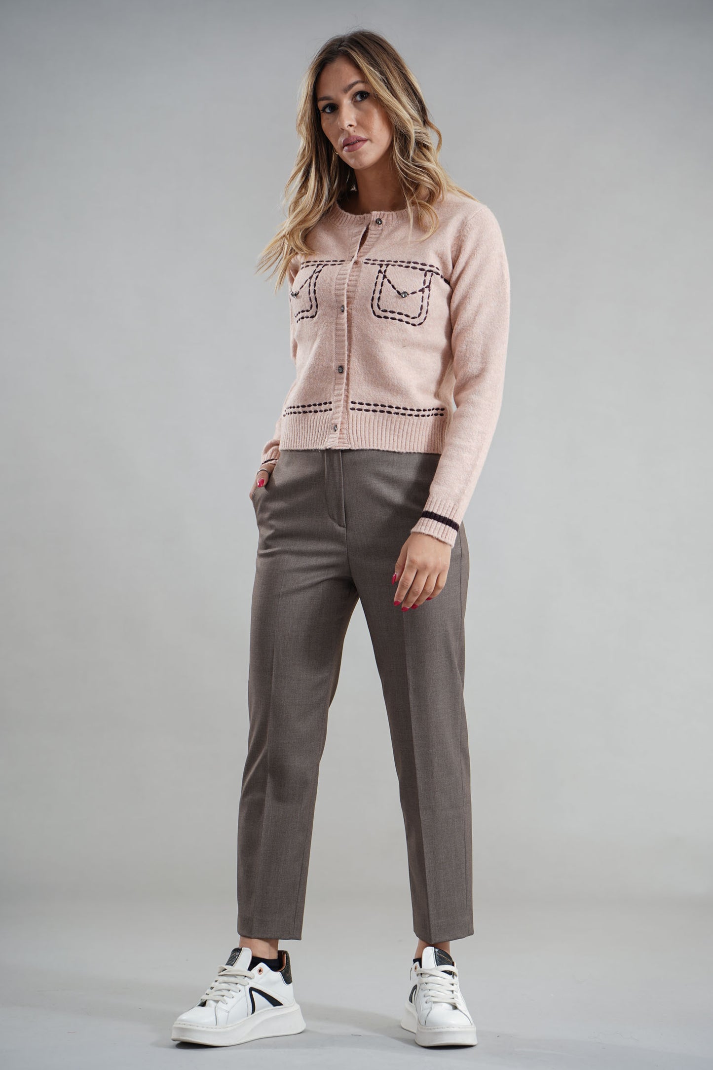 IL THE DELLE 5 Cardigan con tasche ricamate SERJEY