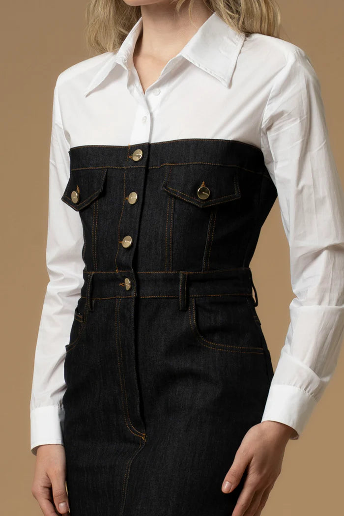 KOKKA Abito lungo in denim DEVRAJ