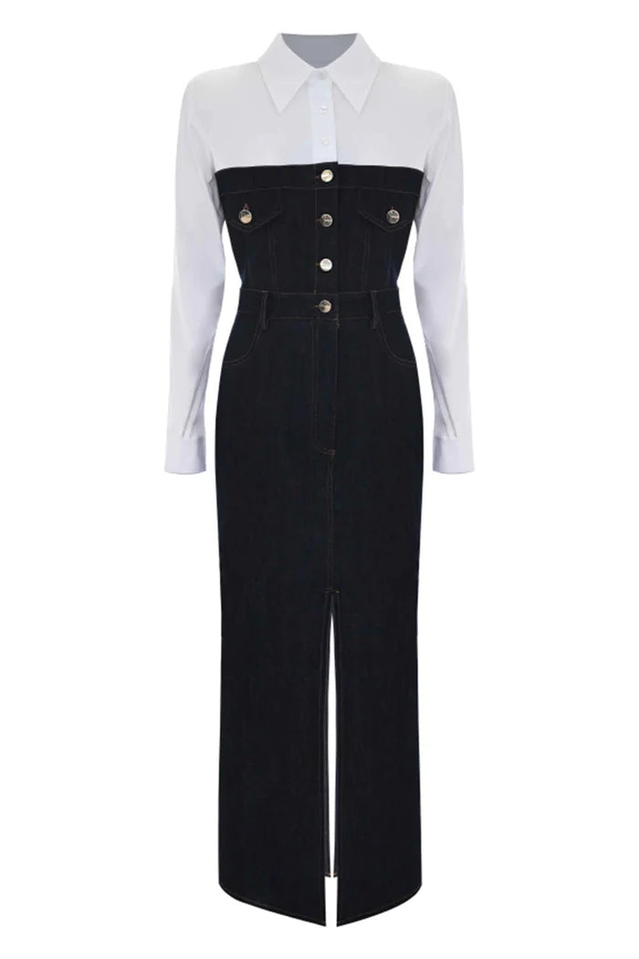 KOKKA Abito lungo in denim DEVRAJ