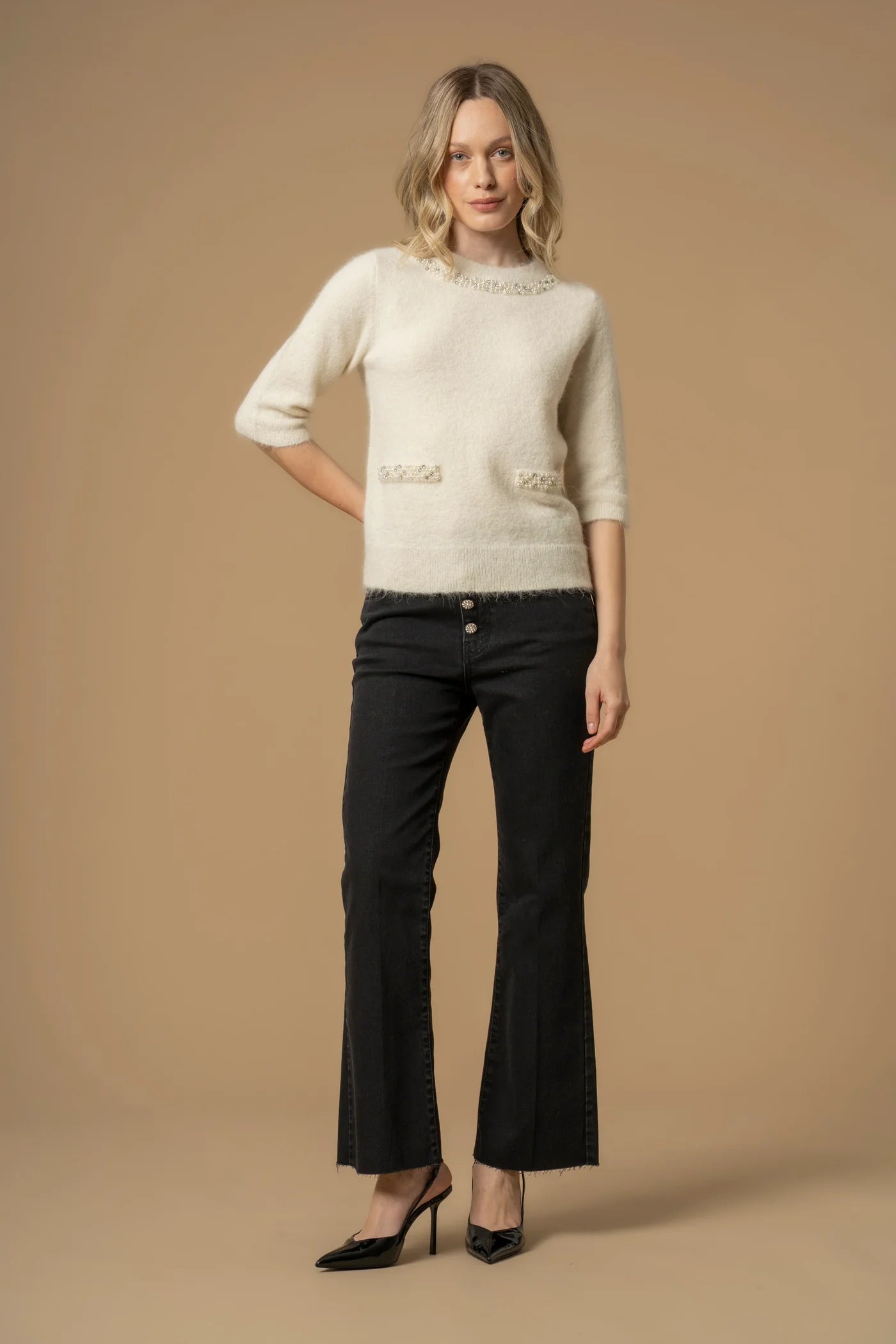 KOCCA Maglia con dettagli in perle ANOUSKA