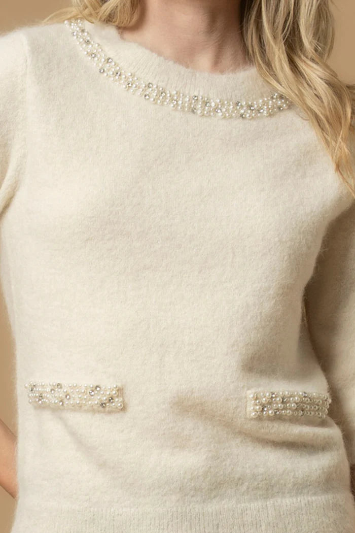KOCCA Maglia con dettagli in perle ANOUSKA