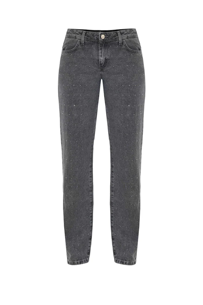 KOCCA Pantaloni in denim con strass DEMETRIA