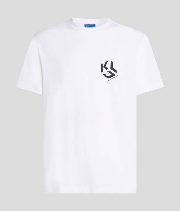 KARL LAGERFELD T-Shirt girocollo maniche corte con monogramma sul petto