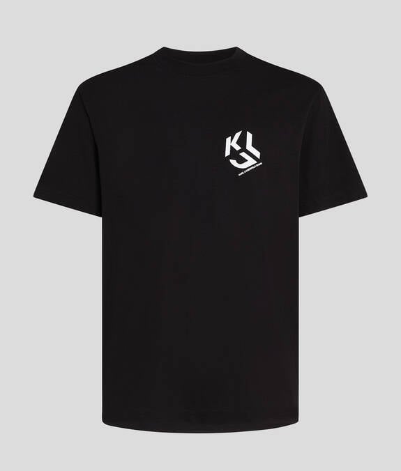 KARL LAGERFELD T-Shirt girocollo maniche corte con monogramma sul petto