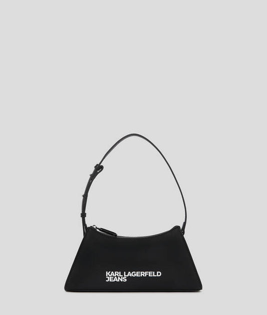 KARL LAGERFELD Borsa a spalla piatta con forma geometrica romboidale nera