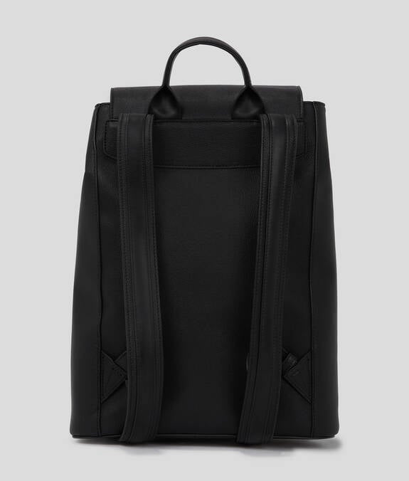 KARL LAGERFELD Zaino con patta in ecopelle modello sacca nero