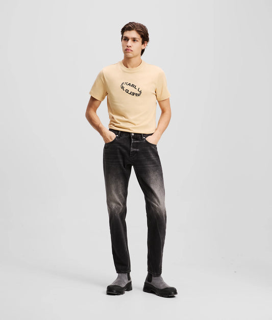 KARL LAGERFELD JEANS uomo affusolati nero lavato