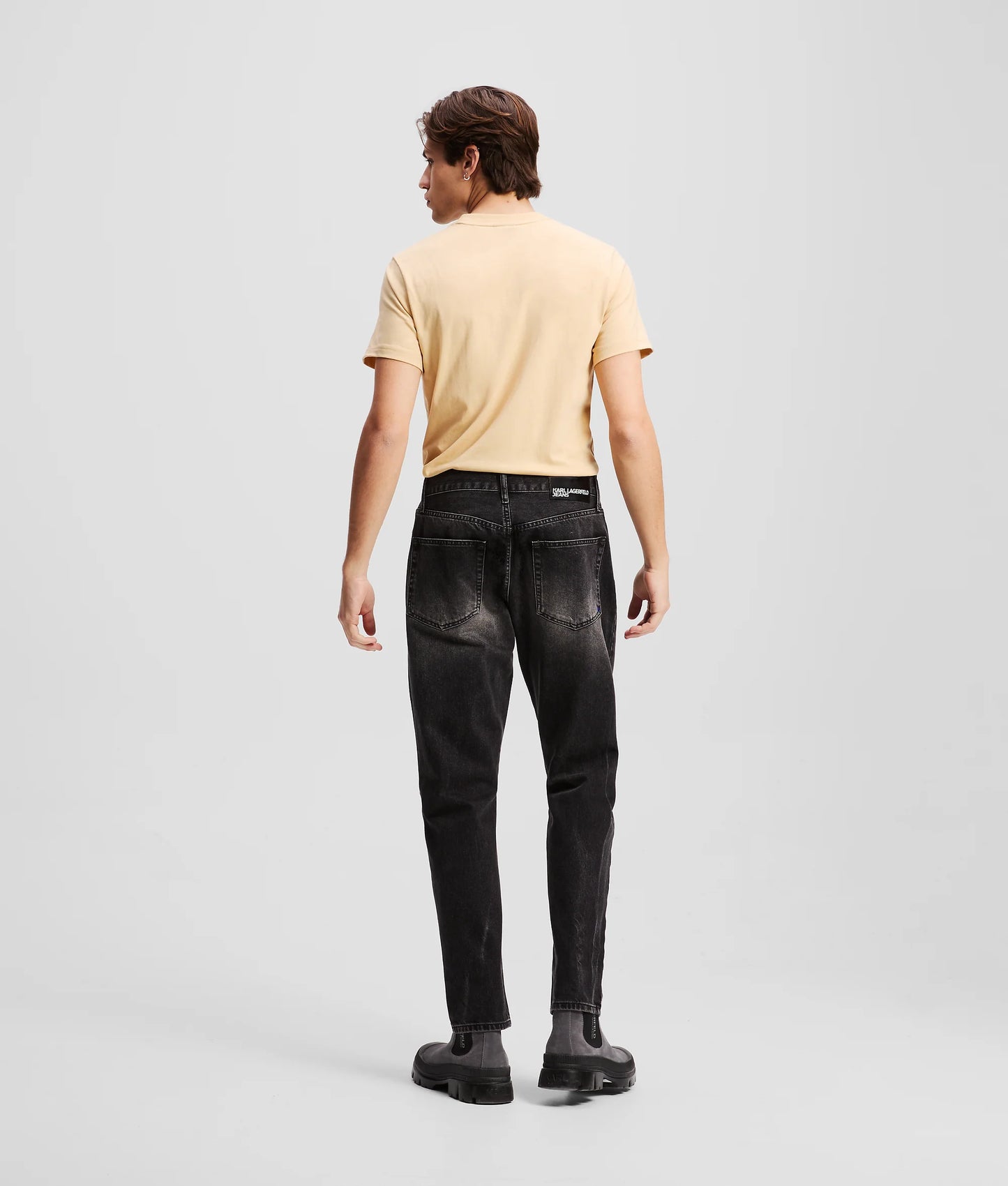 KARL LAGERFELD JEANS uomo affusolati nero lavato