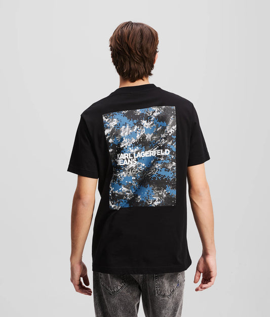KARL LAGERFELD JEANS T-Shirt girocollo uomo con stampa posteriore