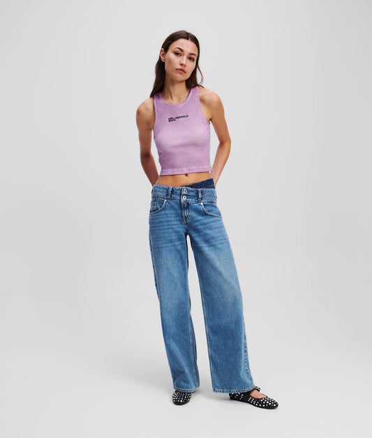 KARL LAGERFELD JEANS Denim ampi a vita doppia