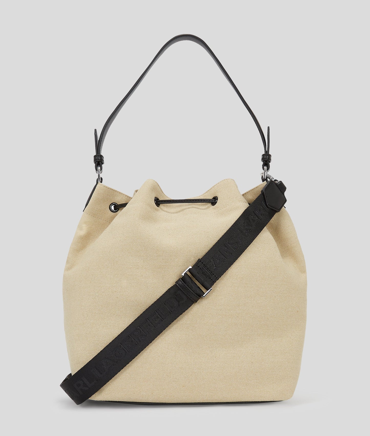 KARL LAGERFELD JEANS borsa a secchiello sacca a spalla in canvas utility