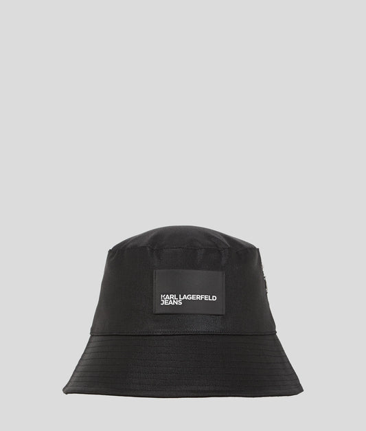 KARL LAGERFELD JEANS Cappello da pescatore in denim spalmato