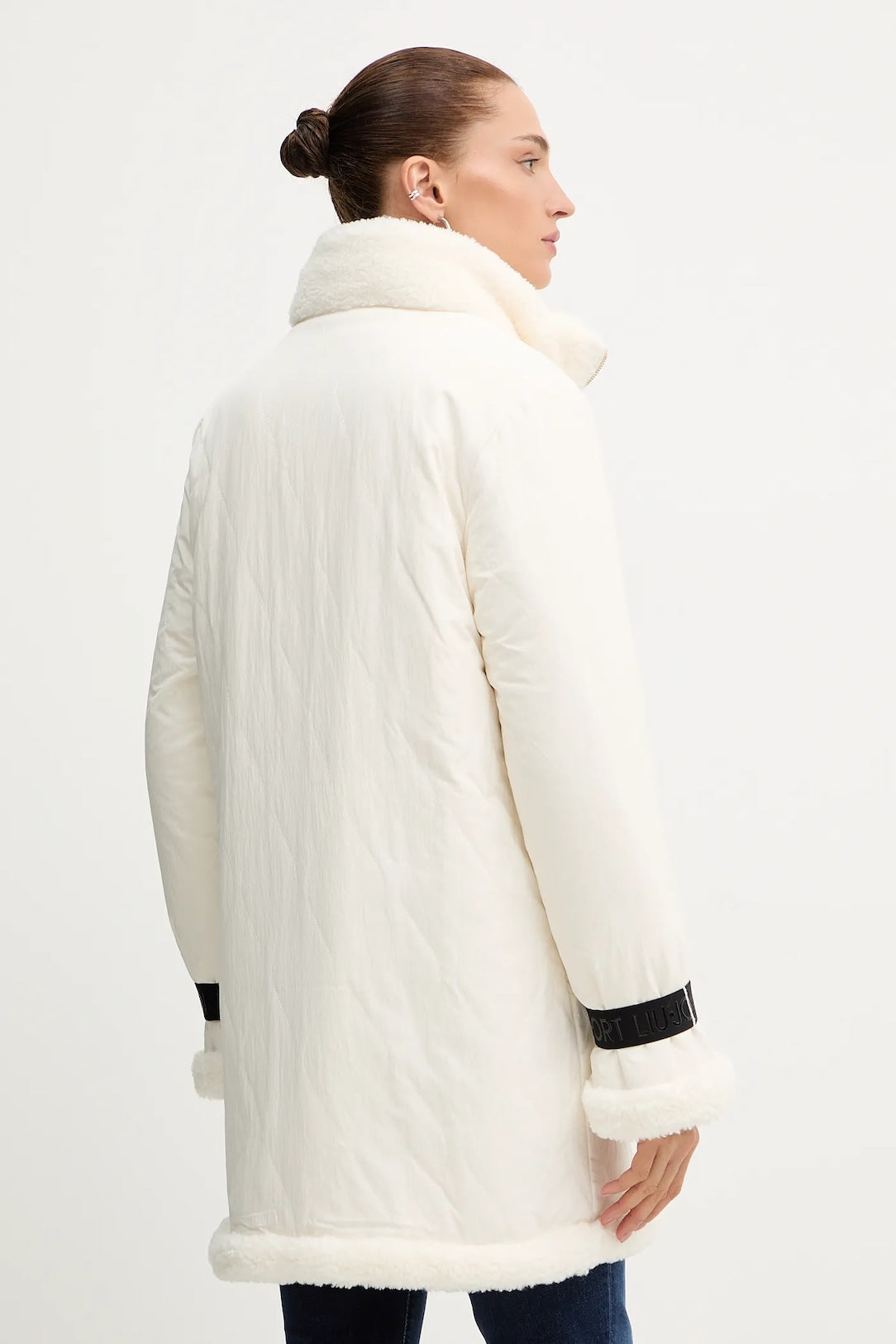 LIU JO Giubbotto reversibile in orsetto bianco o nero