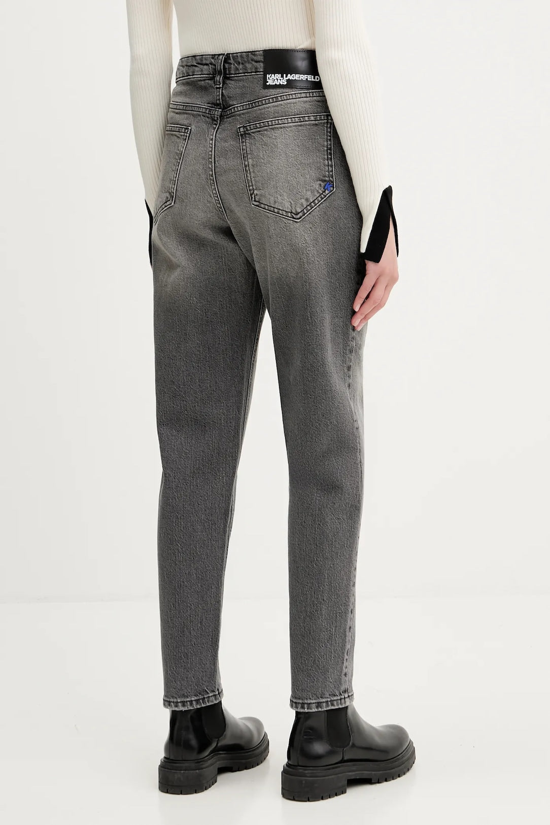 KARL LAGERFELD JEANS Denim lavaggio grigio con gamba morbida