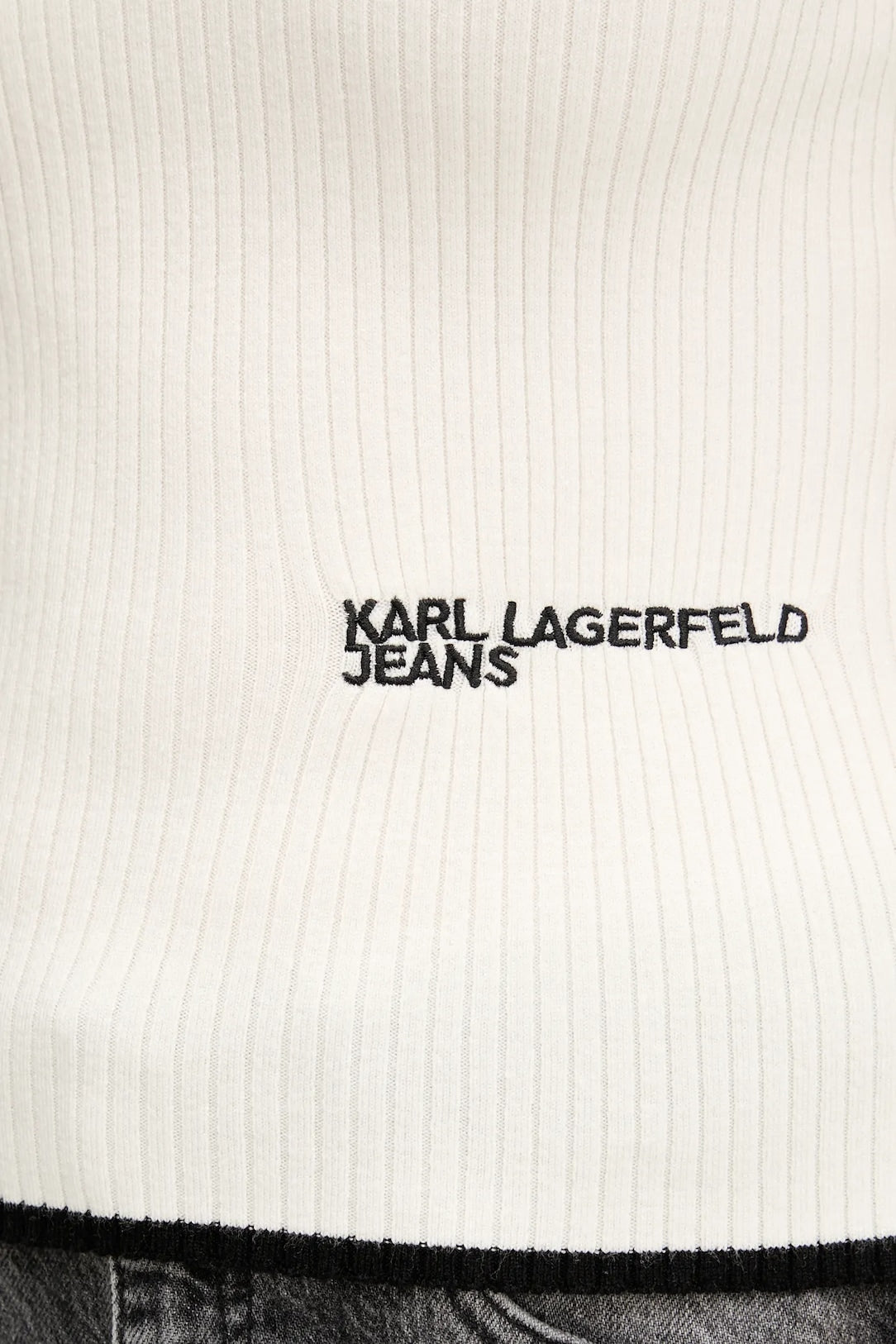 KARL LAGERFELD JEANS Maglia a costine con contrasti di colore