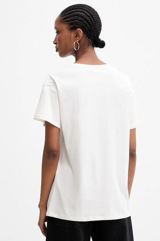 LIU JO T-Shirt donna girocollo maniche corte con applicazioni frontali
