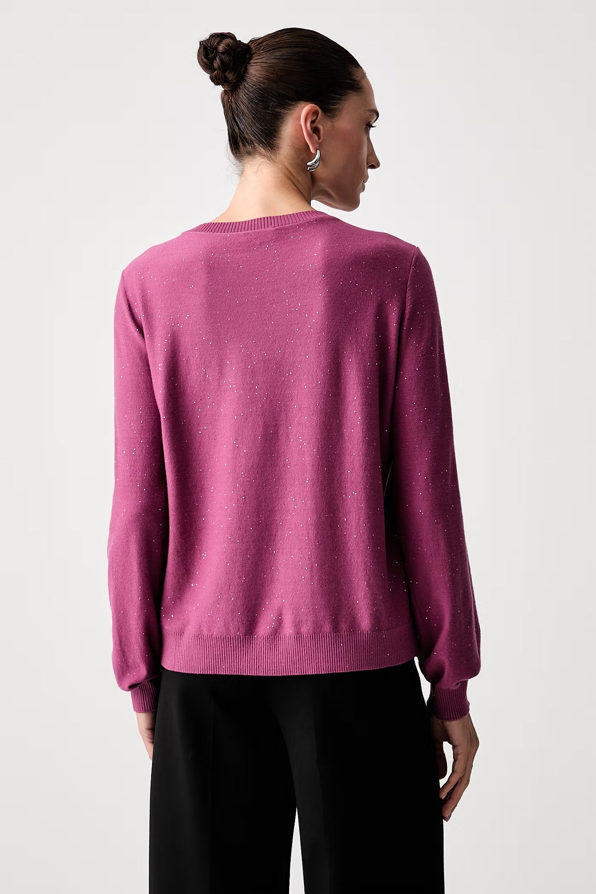 LIU JO Maglia girocollo in viscosa con micropaillettes