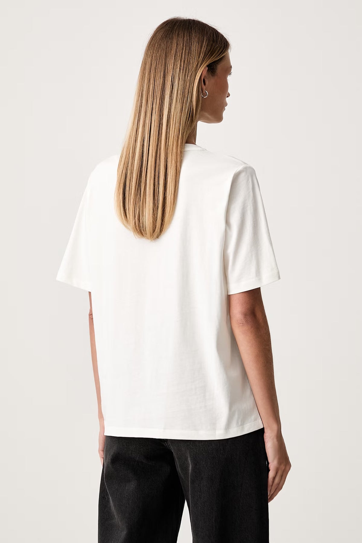 LIU JO T-Shirt girocollo con stampa frontale e strass