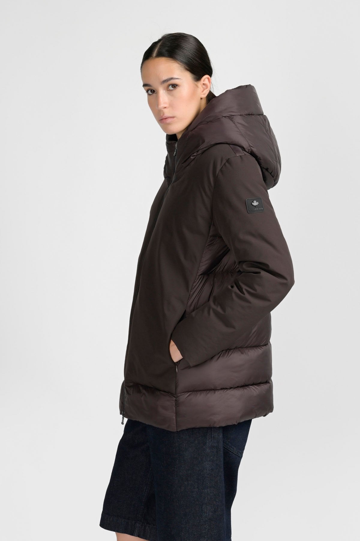 CANADIAN Giubbotto donna bitessuto con cappuccio LYTTON COAT 2