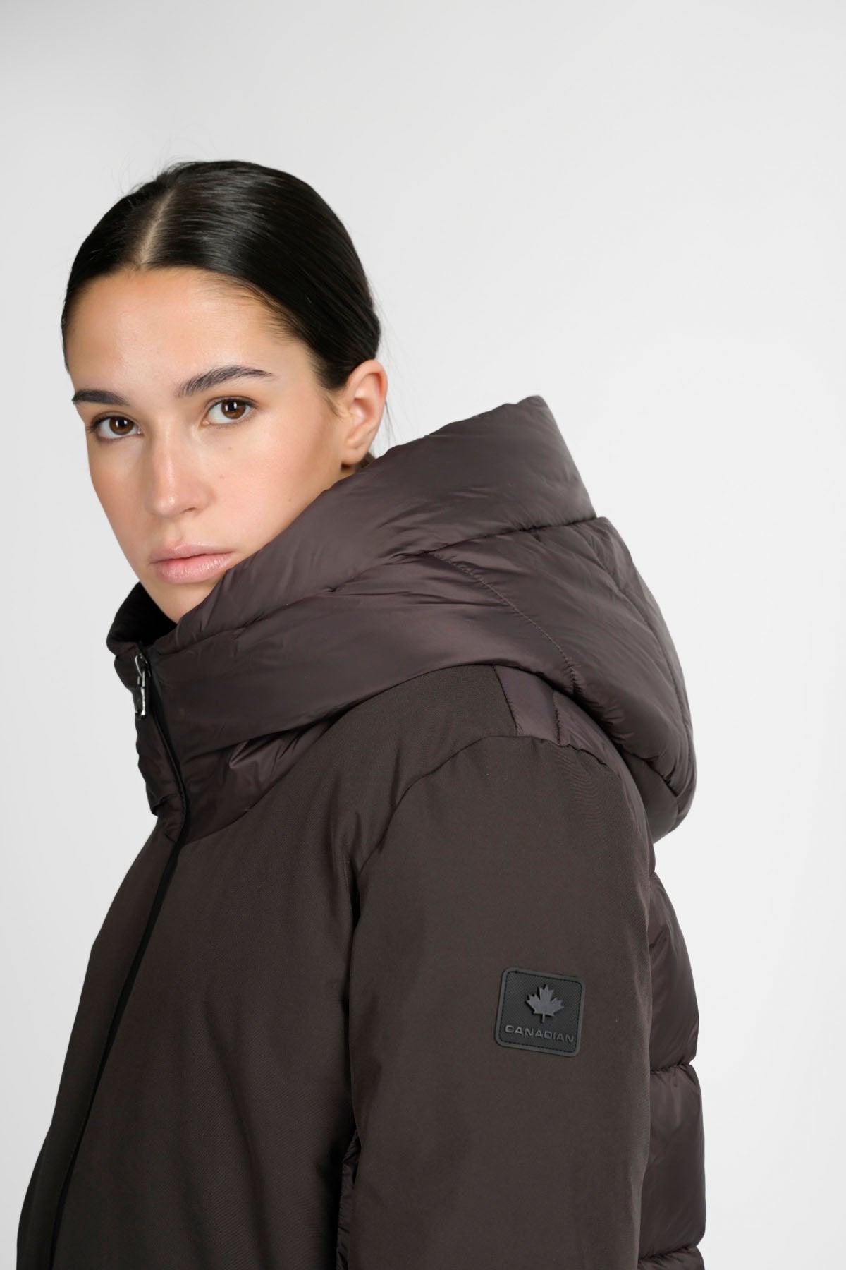 CANADIAN Giubbotto donna bitessuto con cappuccio LYTTON COAT 2