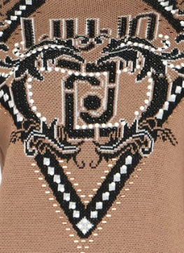 LIU JO Maglia girocollo motivo jacquard frontale