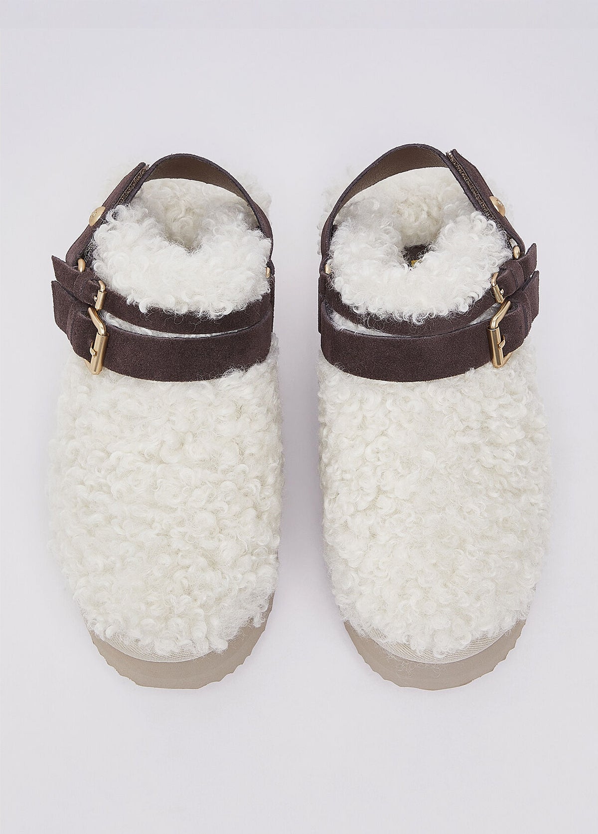 LIU JO Scarpe sabot invernali in tessuto teddy JANE 17