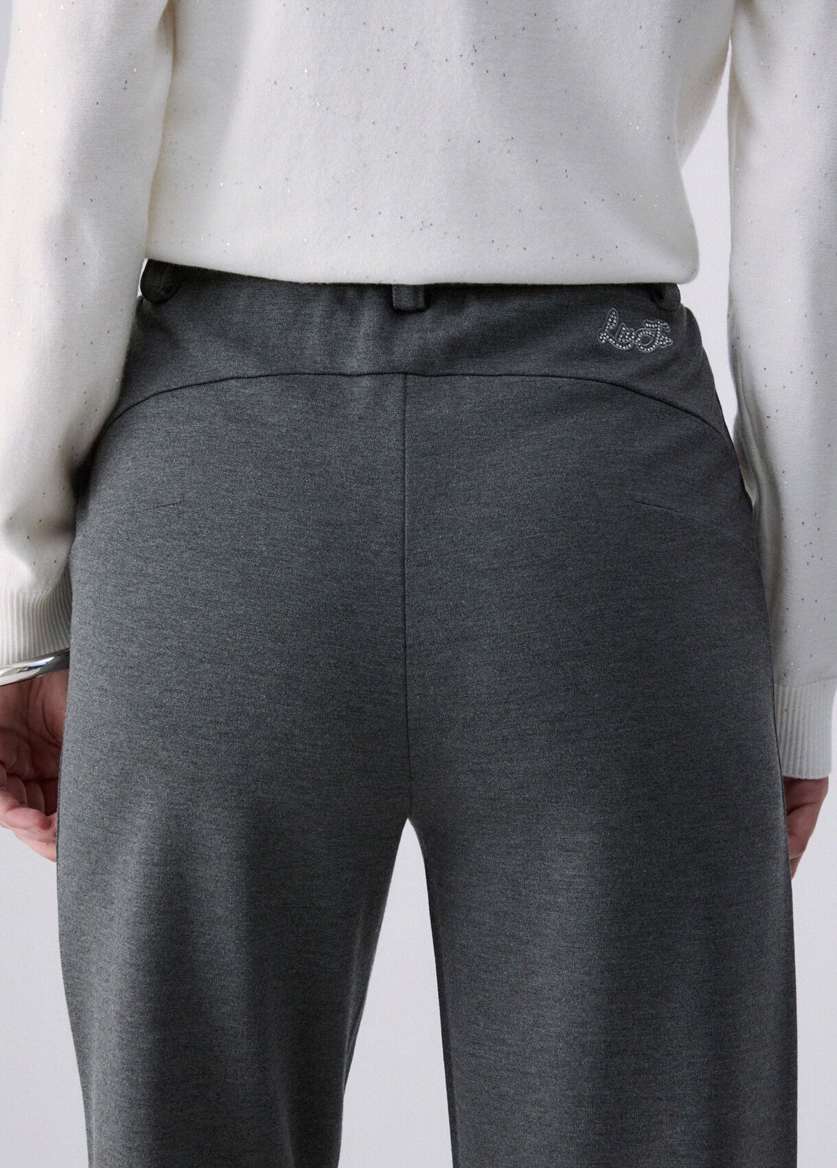 LIU JO Pantaloni in punto milano gamba scivolata