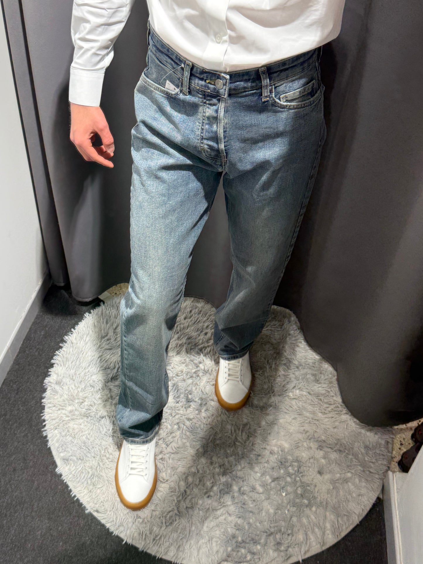 LIU JO Jeans gamba dritta REY lavaggio medio e bleached