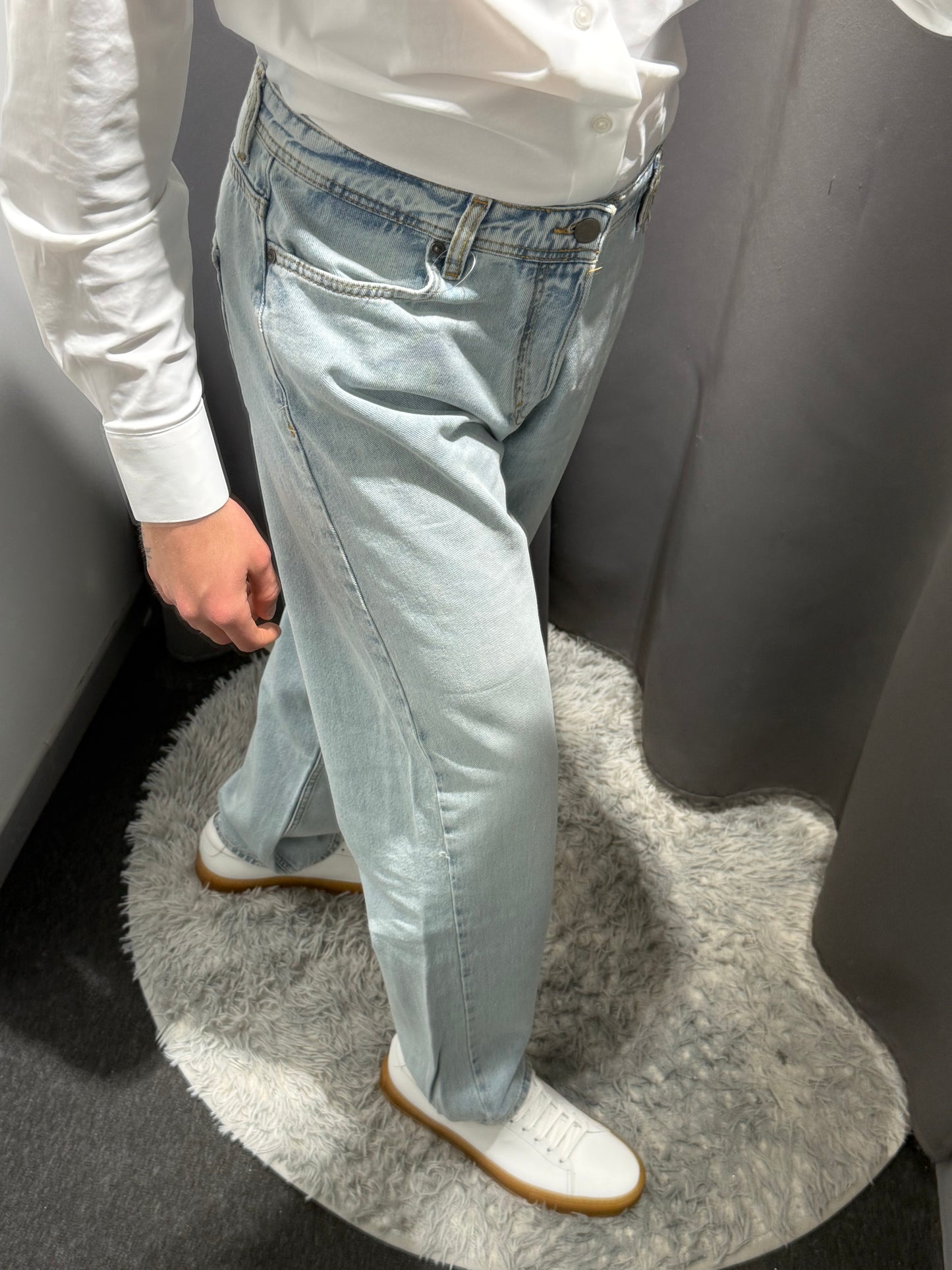 LIU JO Jeans gamba dritta REY lavaggio medio e bleached