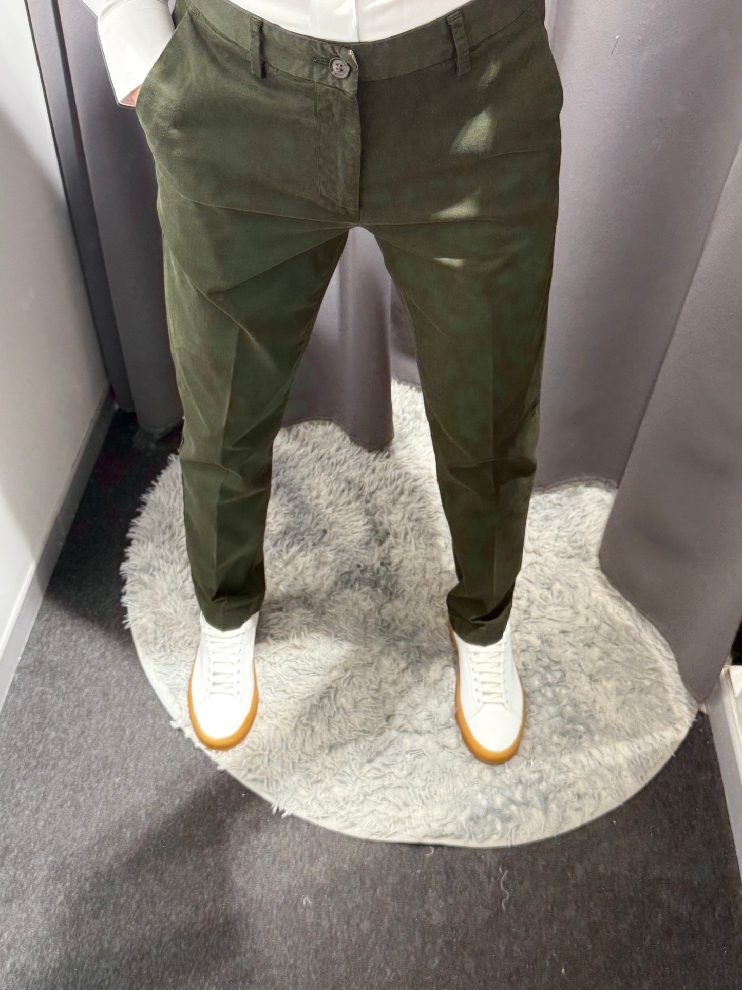 LIU JO Pantaloni gamba slim verde muschio