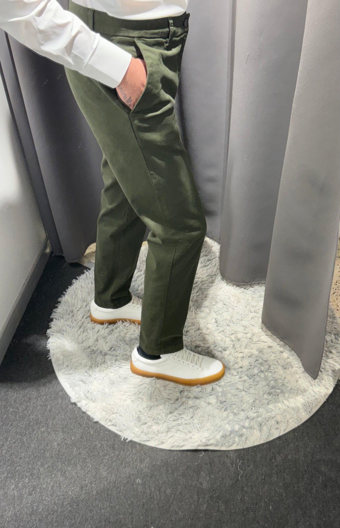 LIU JO Pantaloni gamba slim verde muschio