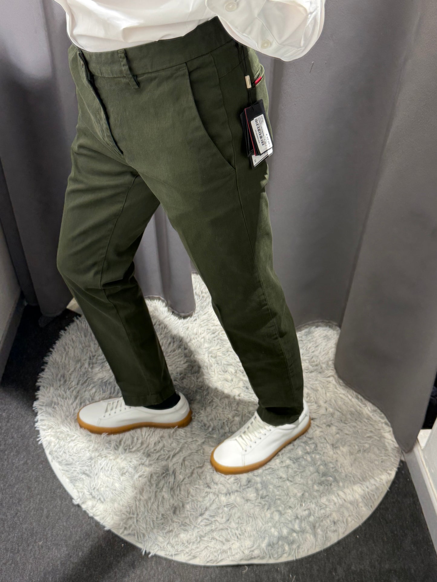 LIU JO Pantaloni gamba slim verde muschio