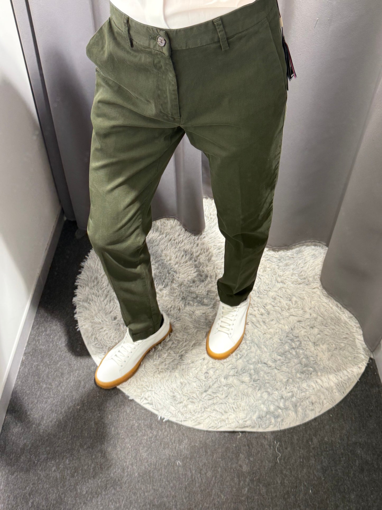 LIU JO Pantaloni gamba slim verde muschio