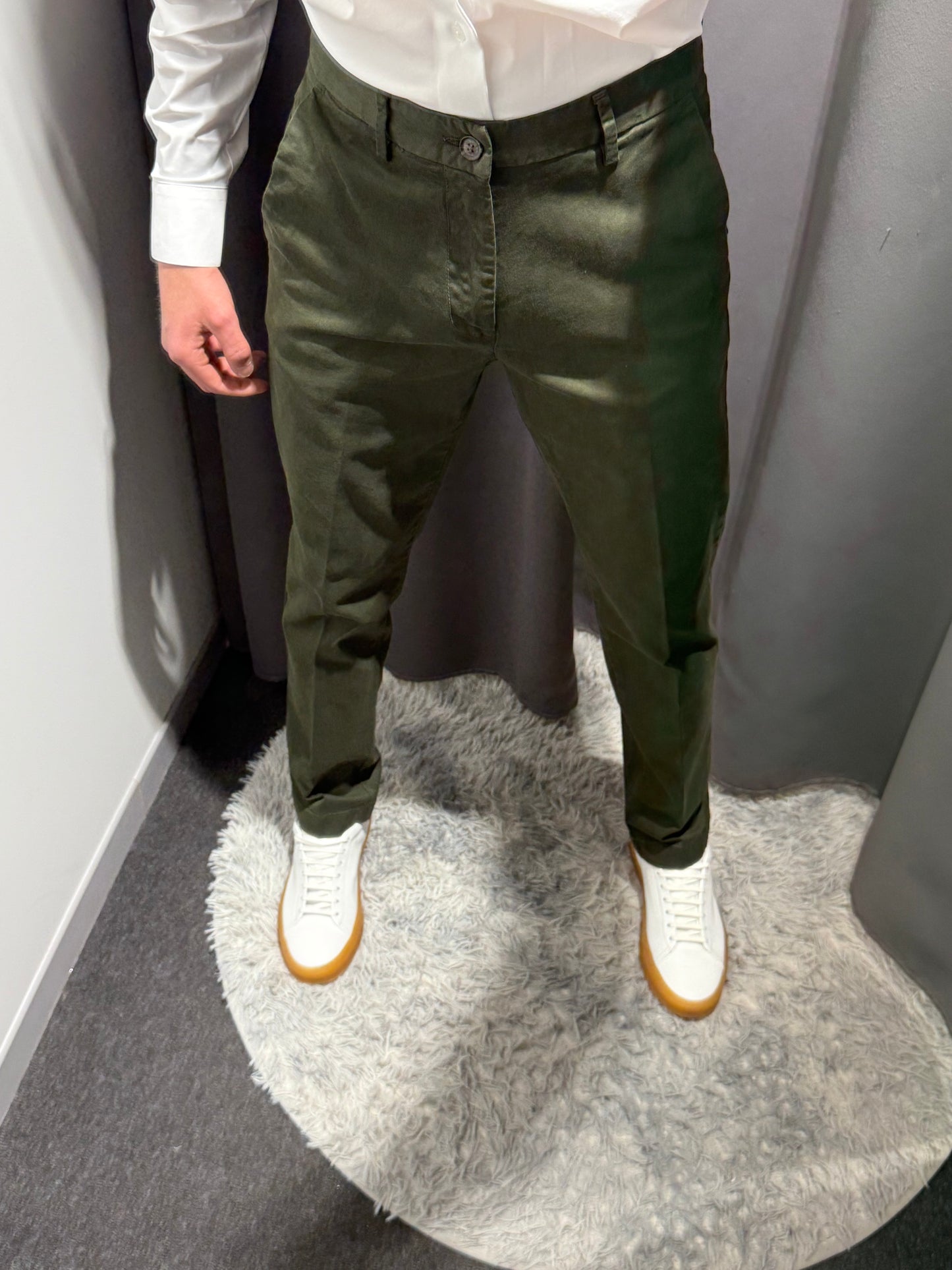 LIU JO Pantaloni gamba slim verde muschio