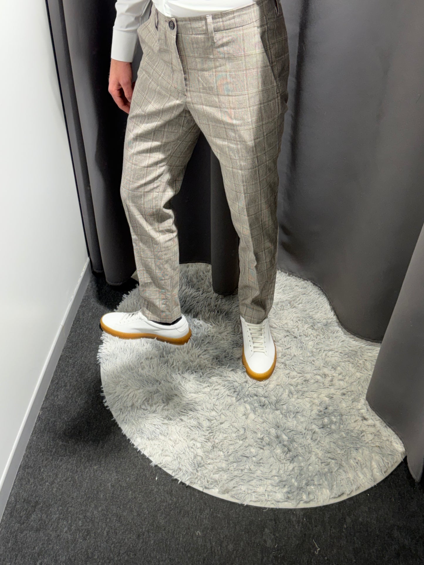 LIU JO Pantaloni quadri gamba slim tasca in piedi