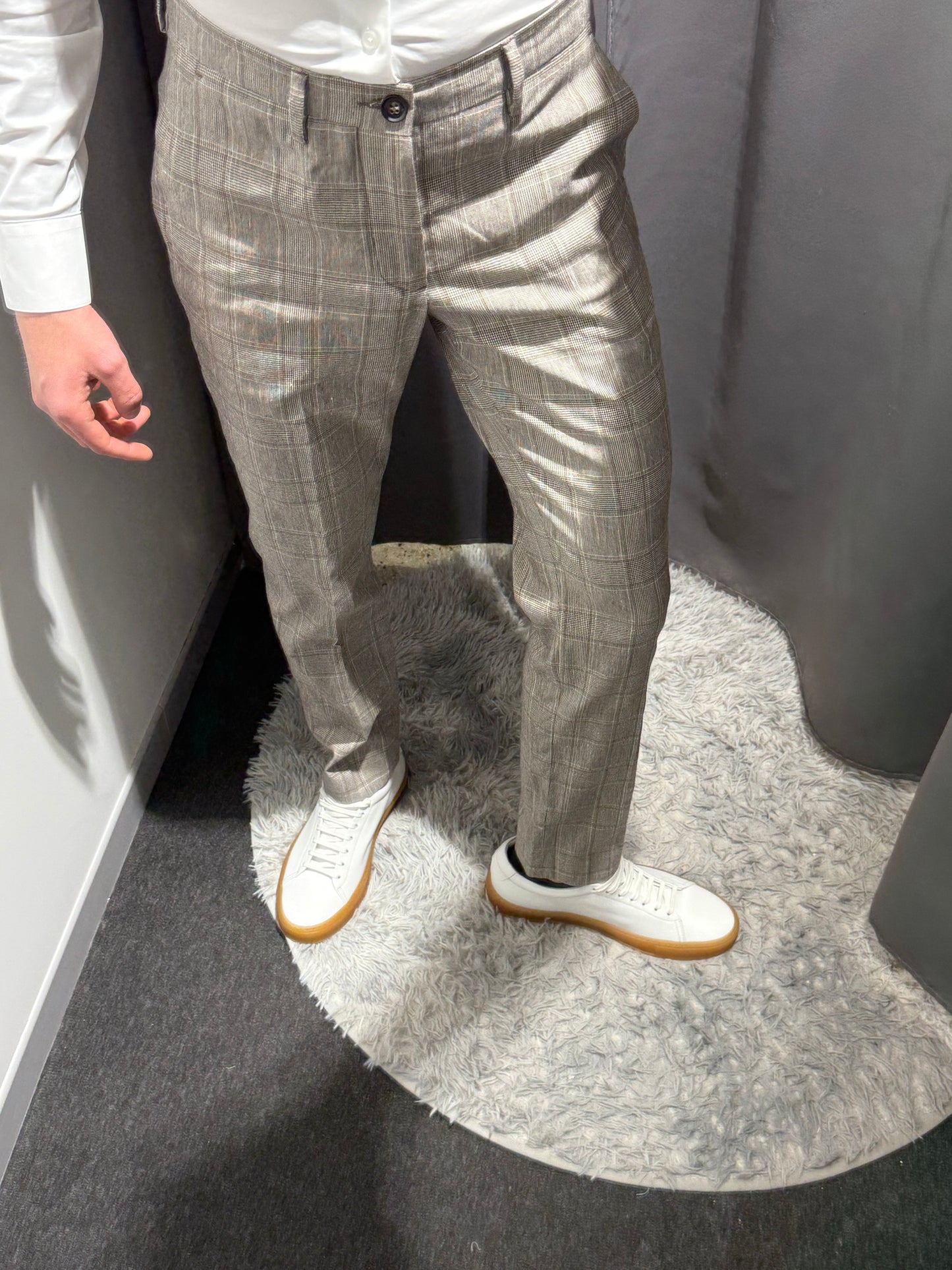 LIU JO Pantaloni quadri gamba slim tasca in piedi