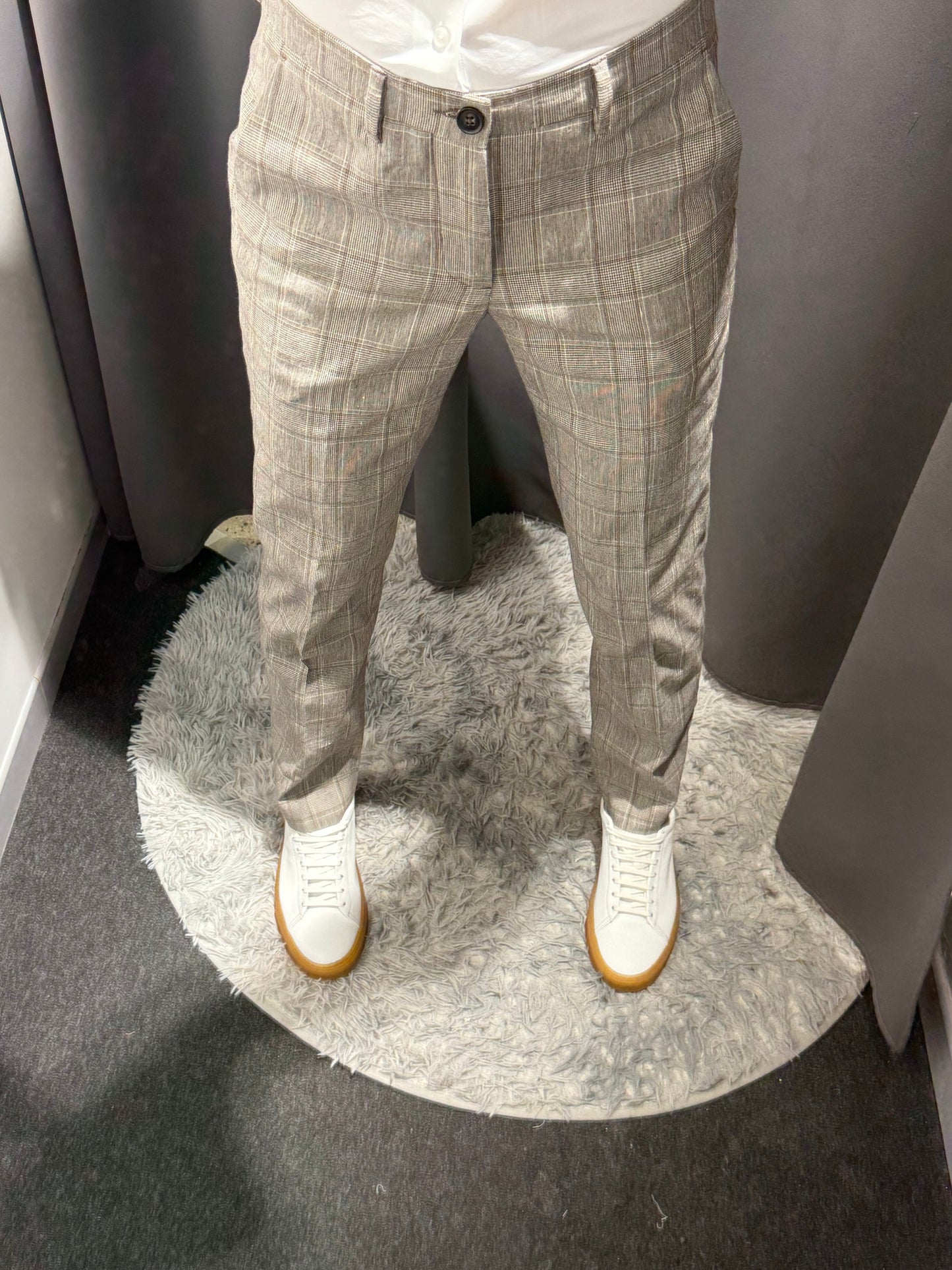 LIU JO Pantaloni quadri gamba slim tasca in piedi