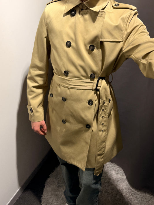 MARKUP Trench in cotone doppiopetto con cinta beige