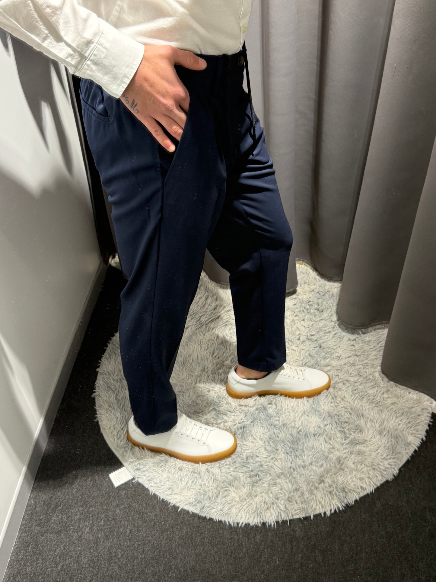 MARKUP Pantalaccio blu con pinces