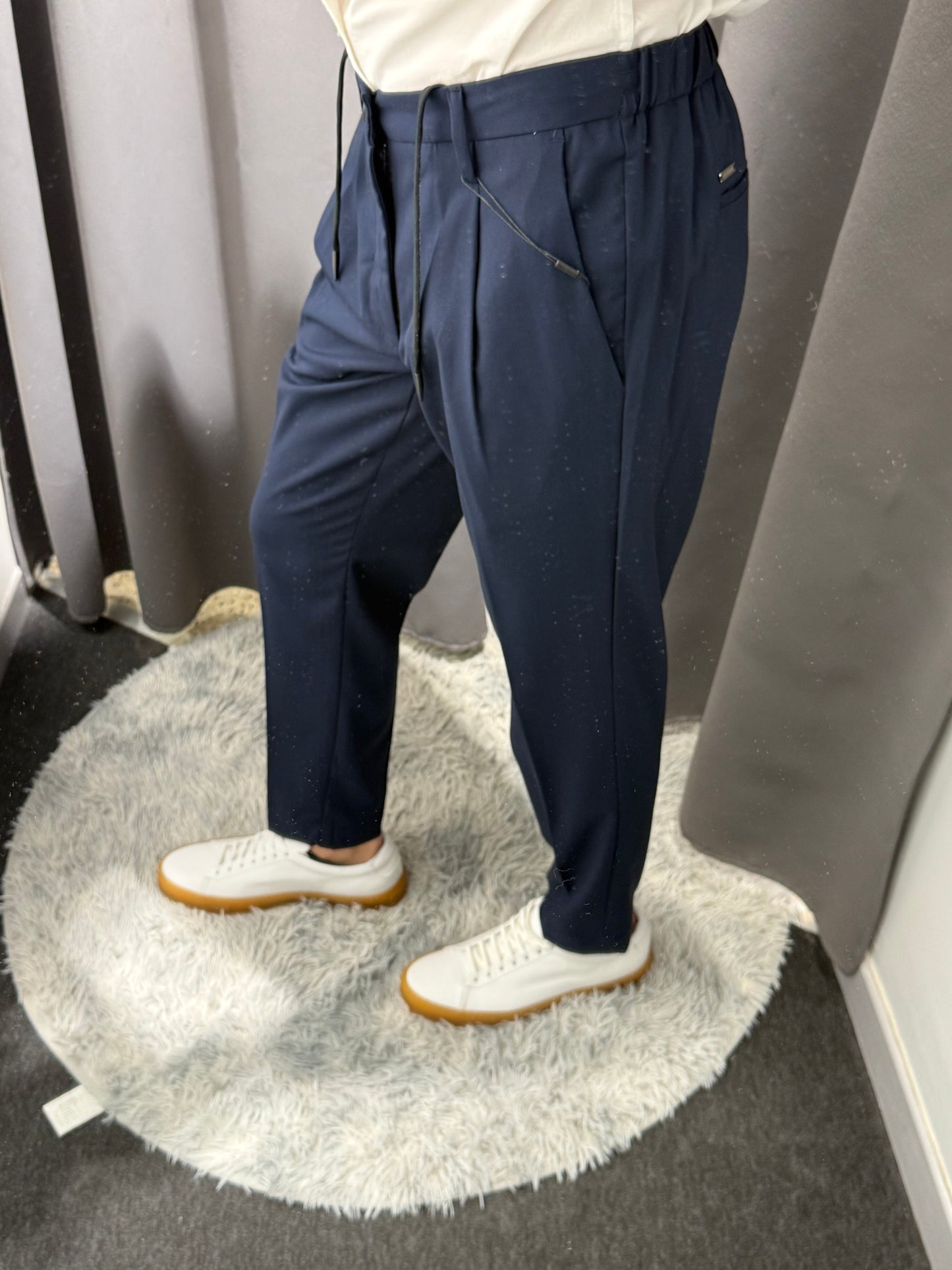 MARKUP Pantalaccio blu con pinces