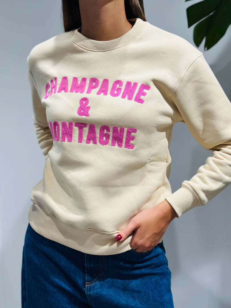 SUPERCULTURE Felpa champagne & montagne