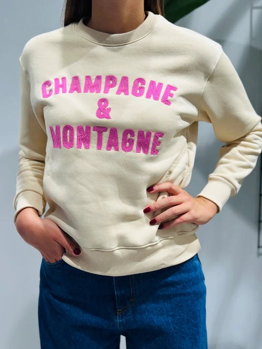 SUPERCULTURE Felpa champagne & montagne