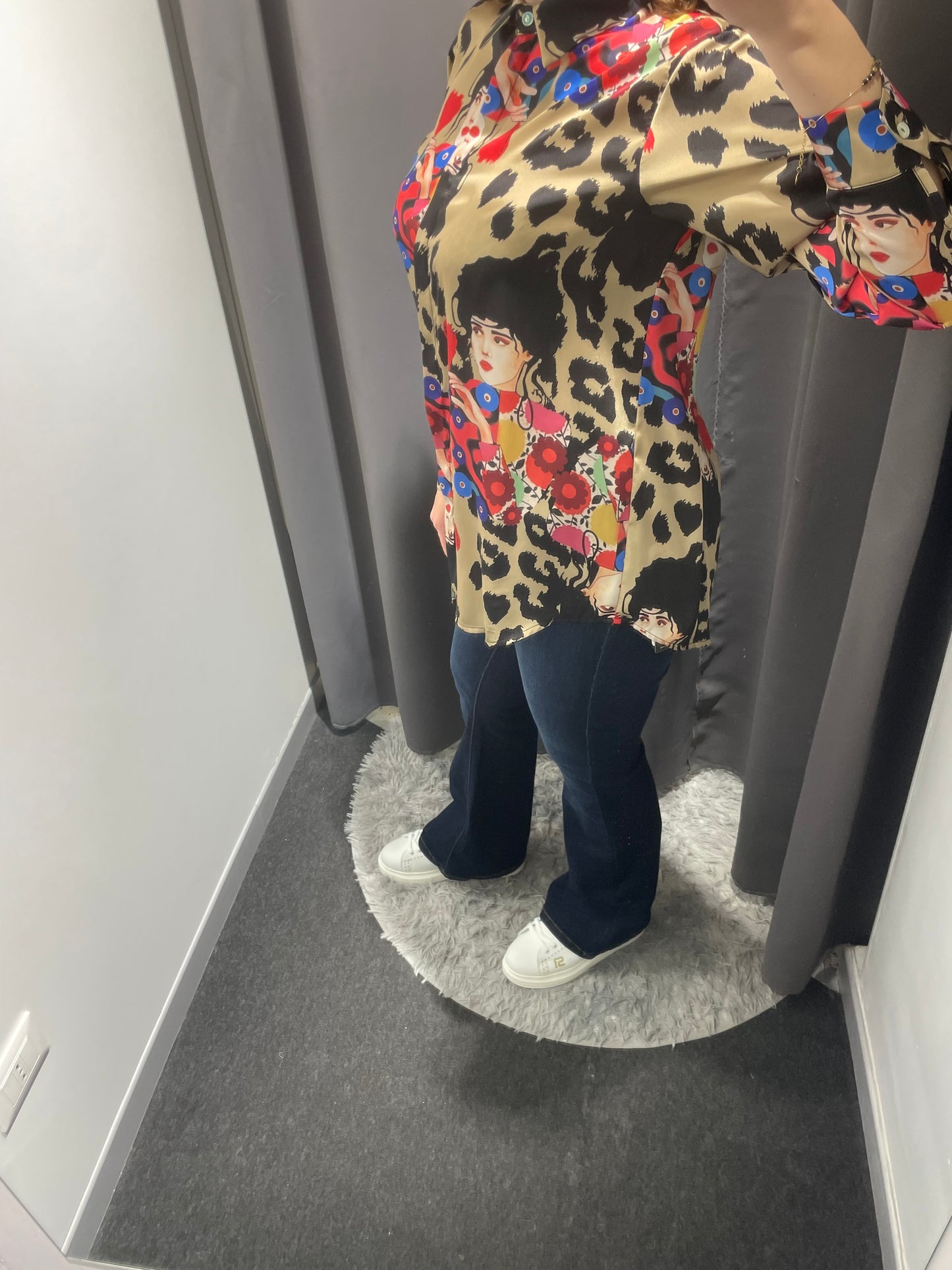 IL THE DELLE 5 Camicia stampa multicolor animalier volto donna