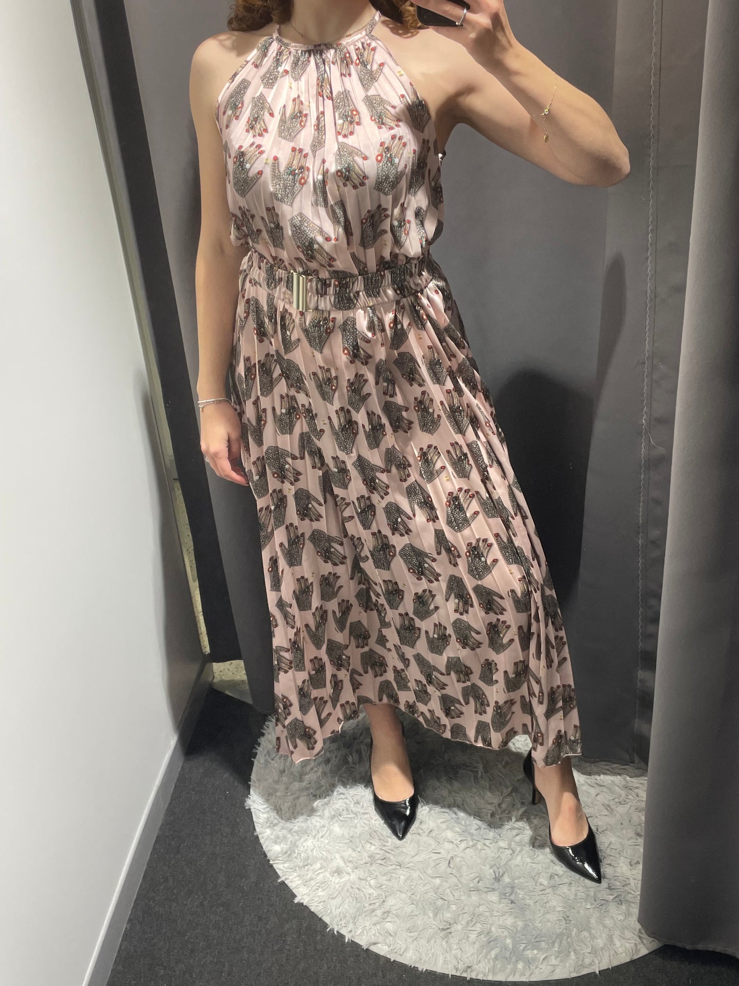 IL THE DELLE 5 Maxiabito in stampa mani plissè con cintura a molla SUNBORN