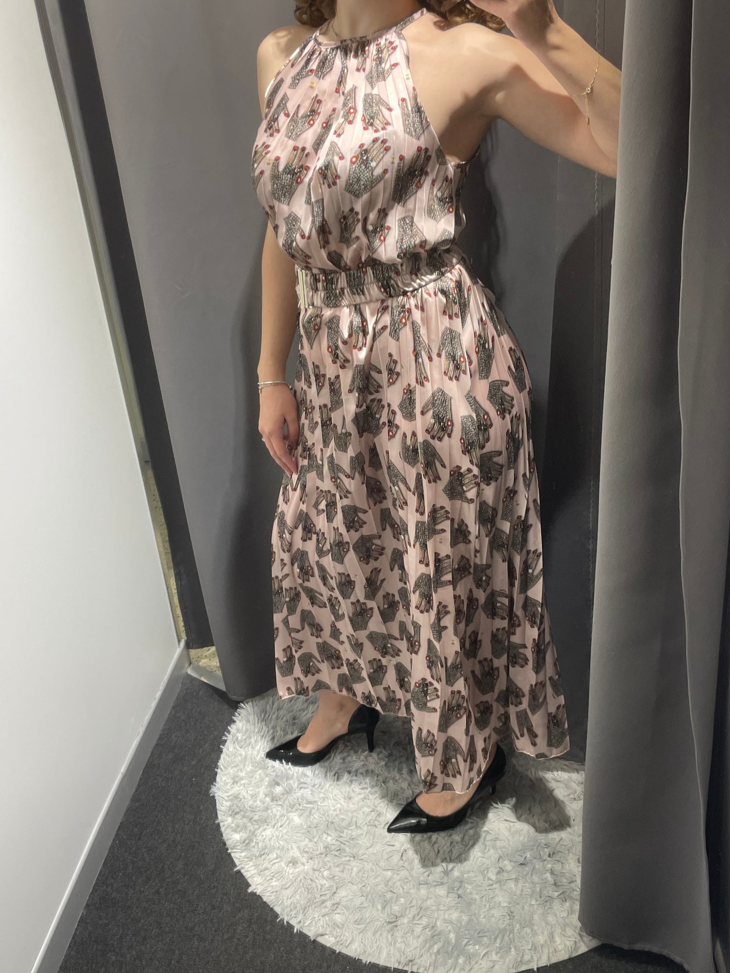 IL THE DELLE 5 Maxiabito in stampa mani plissè con cintura a molla SUNBORN