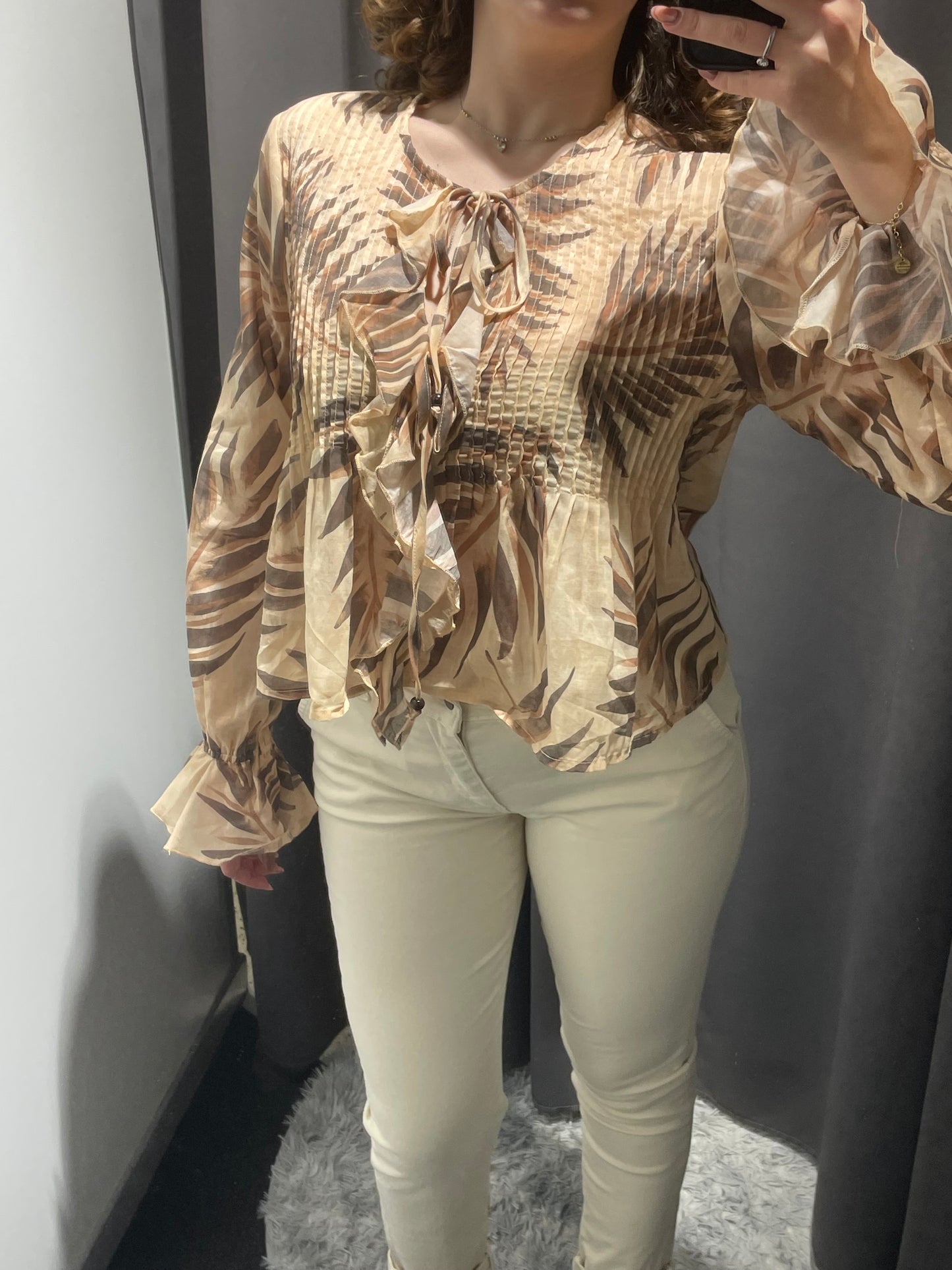 MARKUP Casacca in mussola di cotone con stampa floreale