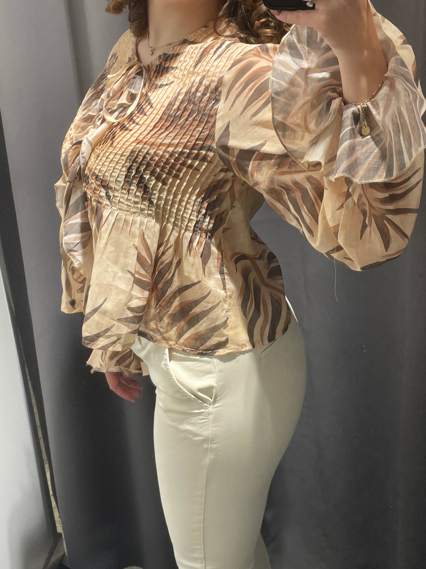 MARKUP Casacca in mussola di cotone con stampa floreale