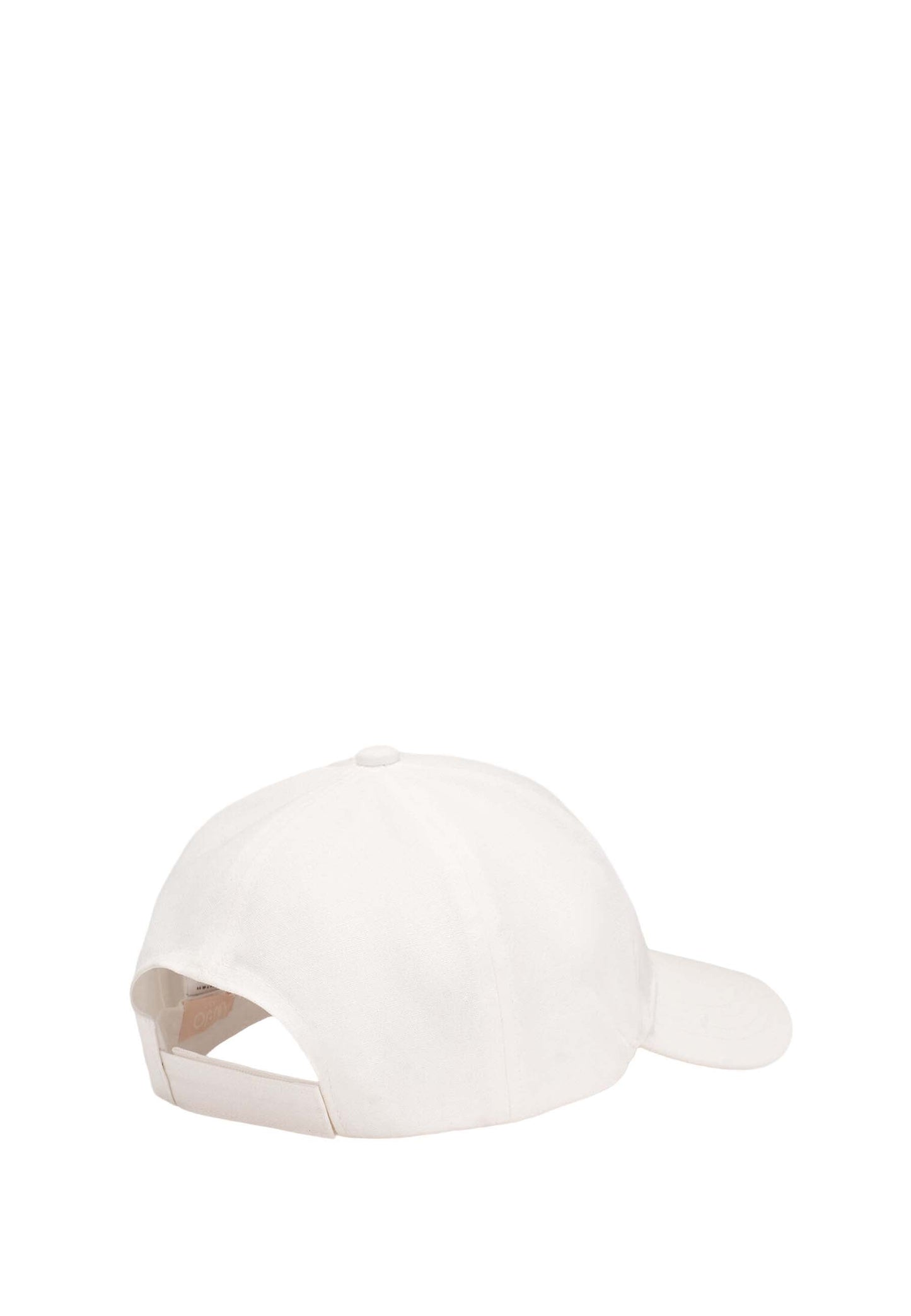 LIU JO Cappello con visiera in cotone bianco logo frontale e catenina